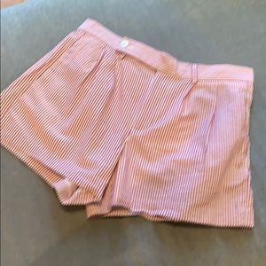 Pink striped short shorts